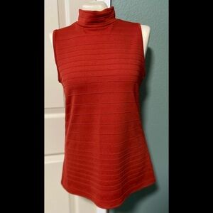 Espresso women’s sleeveless turtleneck blouse